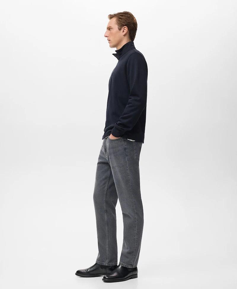 Mango Men's Regular-Fit Zip-Up Sweatshirt