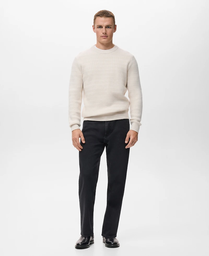 Mango Men's Structured Knitted Sweater
