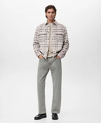 Mango Men's Check Flannel Overshirt
