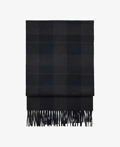 Mango Men's Check Fringed Scarf