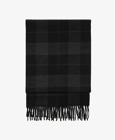 Mango Men's Check Fringed Scarf