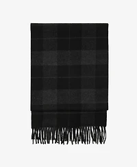 Mango Men's Check Fringed Scarf
