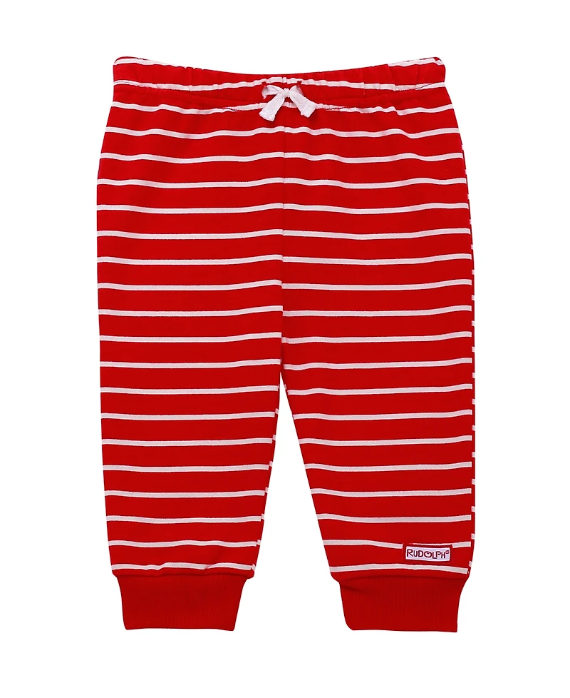 Rashti & Baby Boys' Rudolph Crewneck Top and Jogger Pants, 2-Piece Set