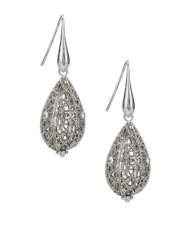 Patricia Nash Silver Plated Teardrop Earrings