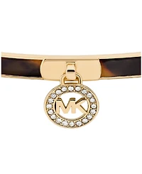 Michael Kors Tortoise Inlay Logo Bangle Bracelet