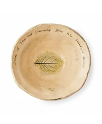 Uncommon Goods Pressed Garden of Love Stoneware Serving Bowl
