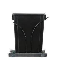 Household Essentials Glidez Steel Pull-Out Single 9 Gallon Plastic Trash Can, Black