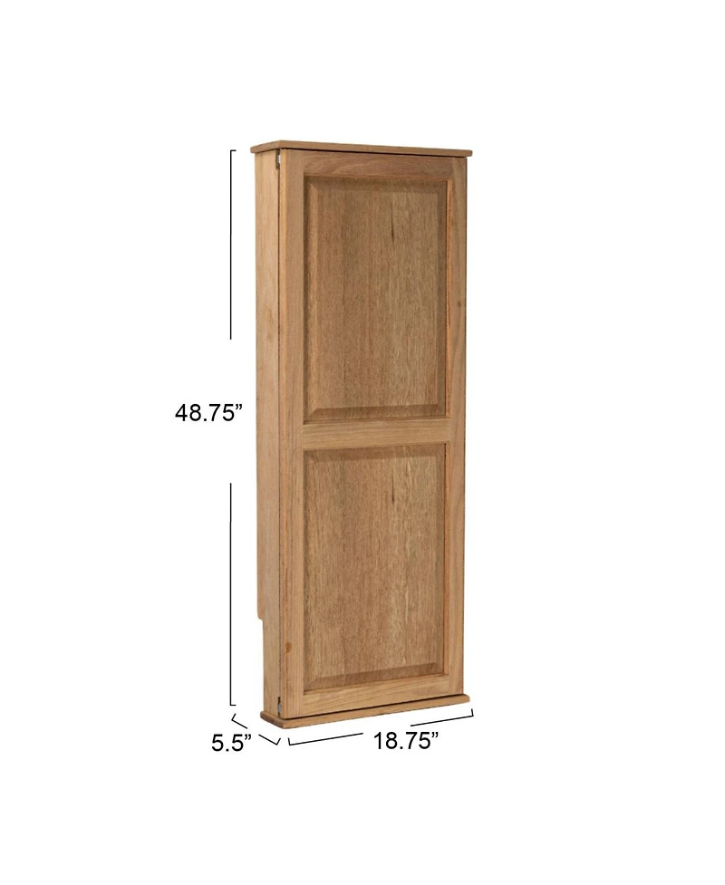 Household Essentials Iron n Fold Wall Ironing Board Cabinet, Natural