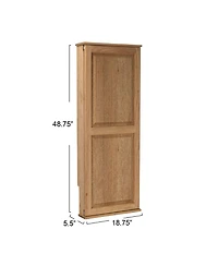 Household Essentials Iron n Fold Wall Ironing Board Cabinet, Natural