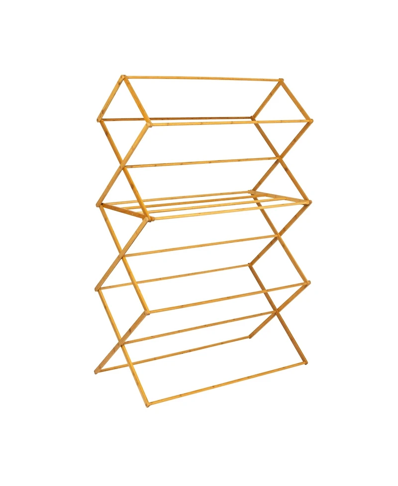 Household Essentials Bamboo Oversized Clothes Drying Folding Rack