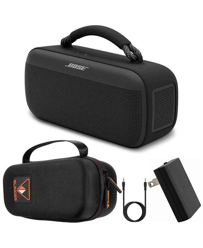 Bose SoundLink Max Bluetooth Speaker + Hard Shell Travel Case and Usb Plug Aux Cable