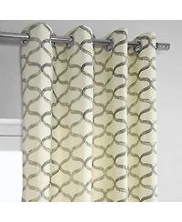 Half Price Drapes Illusions Geometric Grommet Printed Cotton Room Darkening Curtain