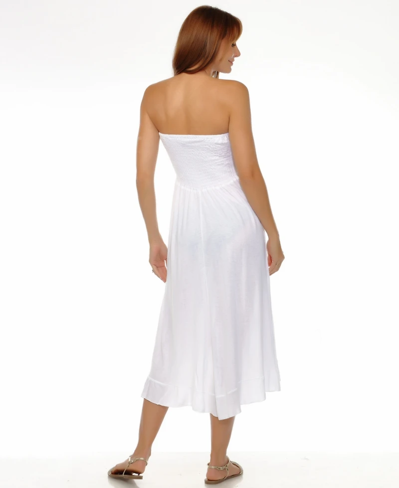 Raviya Strapless High-Low Dress Cover-Up