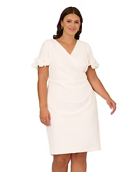 Adrianna Papell Plus Size Floral Applique Sheath Dress