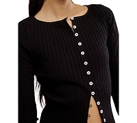 Free People Women's Button-Front Long-Sleeve Top