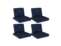 Set of 4 Outdoor Patio Cushion Set with Removable Covers