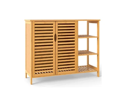 Slickblue 2-Door Bathroom Organizer Cabinet with Storage Shelves