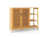 Slickblue 2-Door Bathroom Organizer Cabinet with Storage Shelves