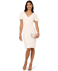 Adrianna Papell Women's Embellished-Sleeve Sheath Dress