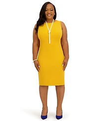 Kasper Women's Sleeveless Sheath Dress, Regular and Plus