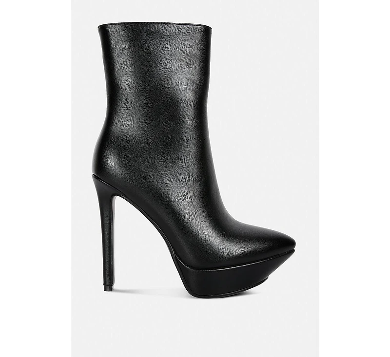 Magna Womens Platform Heel Ankle Boot