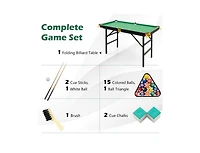 Boyel Living 47 Inch Folding Billiard Table with Cues and Brush Chalk Gaming Table