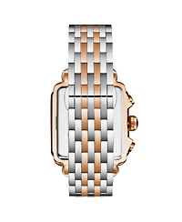 Stuhrling Womens 4083 Bezel Chronograph Watch with Mother of Pearl Dial and Silver Bracelet Watches