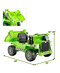 Sugift Kids Ride on Dump Truck 12V Ride on Car with Electric Dump Bed