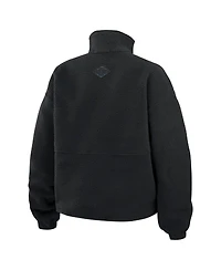 Wear by Erin Andrews Women's Black Vegas Golden Knights Polar Fleece Half-Zip Jacket