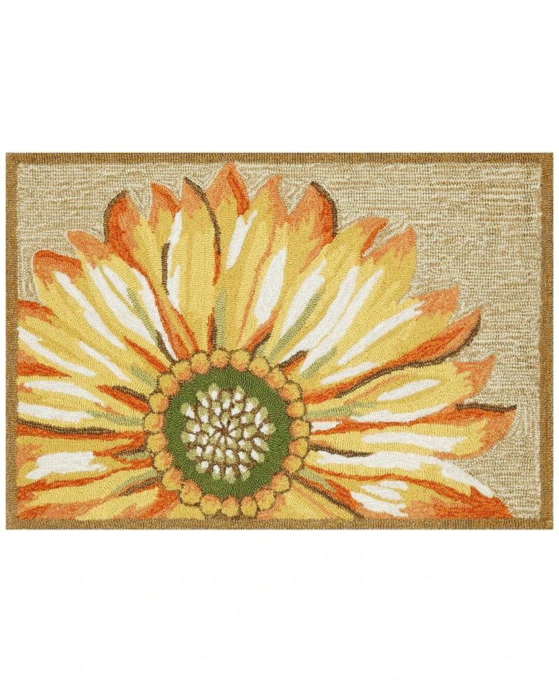 Liora Manne Front Porch Indoor/Outdoor Sunflower Yellow 2' x 3' Area Rug