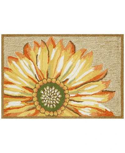 Liora Manne Front Porch Indoor/Outdoor Sunflower Yellow 2' x 3' Area Rug