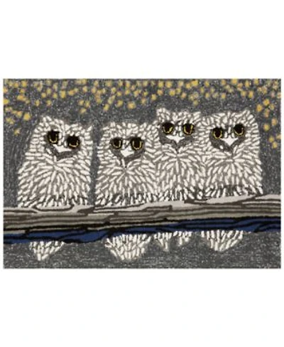 Liora Manne Front Porch Indoor Outdoor Owls Night Area Rug