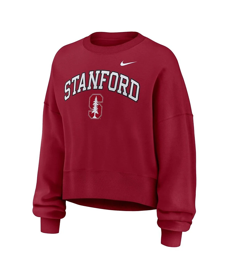 Nike Women's Cardinal Stanford Cardinal Oversized Phoenix Arch Pullover Sweatshirt