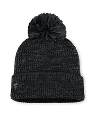 Women's Black Colorado Avalanche Authentic Pro Road Cuffed Knit Hat with Pom