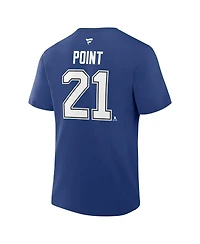 Fanatics Men's Brayden Point Blue Tampa Bay Lightning Authentic Stack Name Number T-Shirt