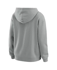 Women's Gray Buffalo Bills Plus Waffle-Knit Hooded Shirt & Pants Lounge Set