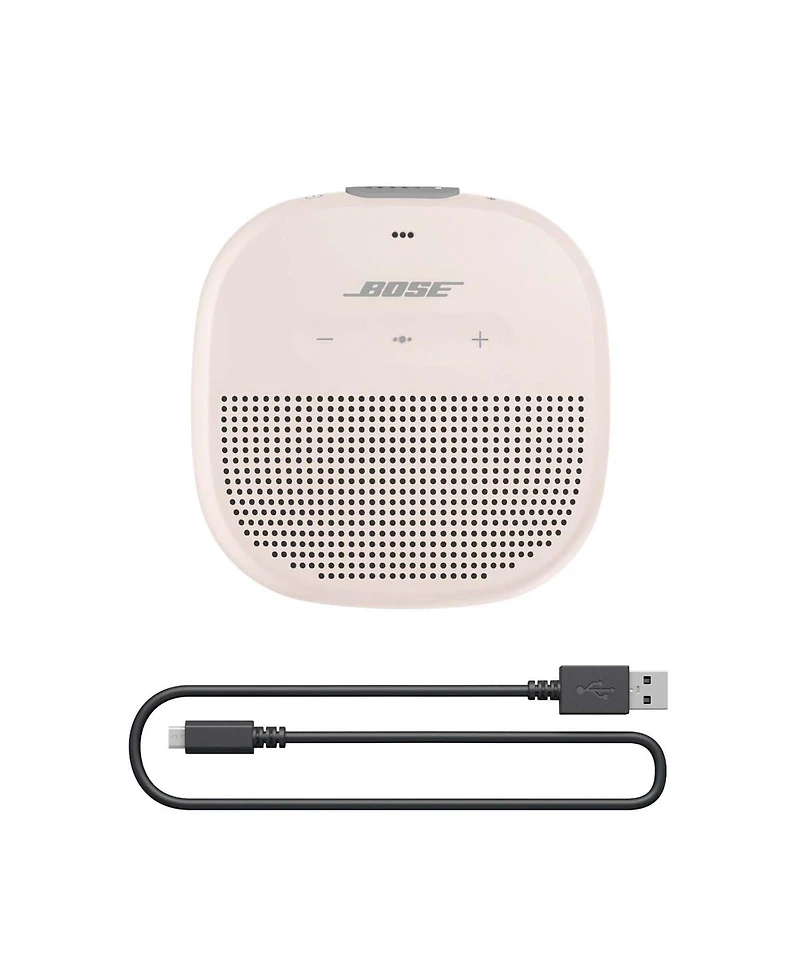 Bose SoundLink Micro Bluetooth Speaker, White Smoke, Bundle with Power Bank Charger