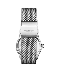Stuhrling Mens Marinier 4079 Automatic 42 mm Dive Watch with Sunray Dial and Mesh Bracelet