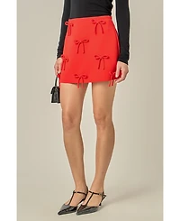 English Factory Women's Bow Detailed Mini Skirt