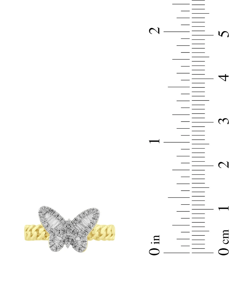 Macy's White Baguette Diamond Ring (1/4 ct. t.w.) in 10k Yellow Gold