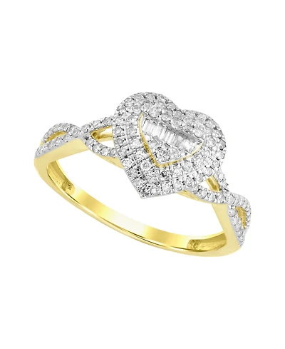 Macy's White Baguette Diamond Ring (1/3 ct. t.w.) in 10k Yellow Gold