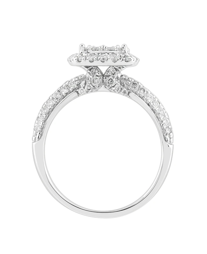 Macy's White Princess-Cut Diamond Ring (1 ct. t.w.) in 10k White Gold