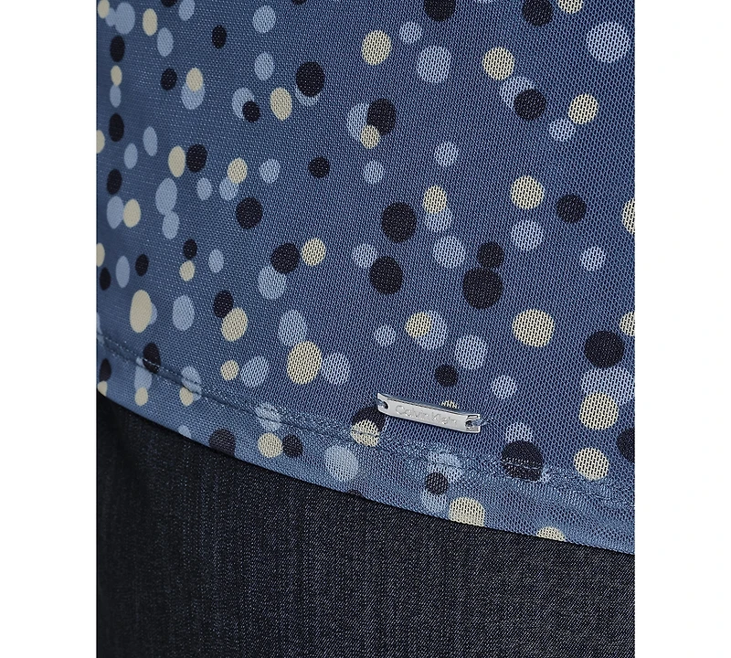 Calvin Klein Plus Printed Gathered Shoulder Top