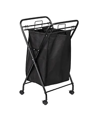 Household Essentials Rolling Laundry Hamper, 2 Load Capacity