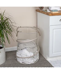 Household Essentials Pop-Up Mesh Laundry Hamper, Blue