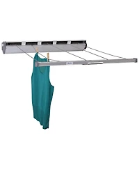 Household Essentials Retractable 5-Line Laundry Drying Rack, Silver