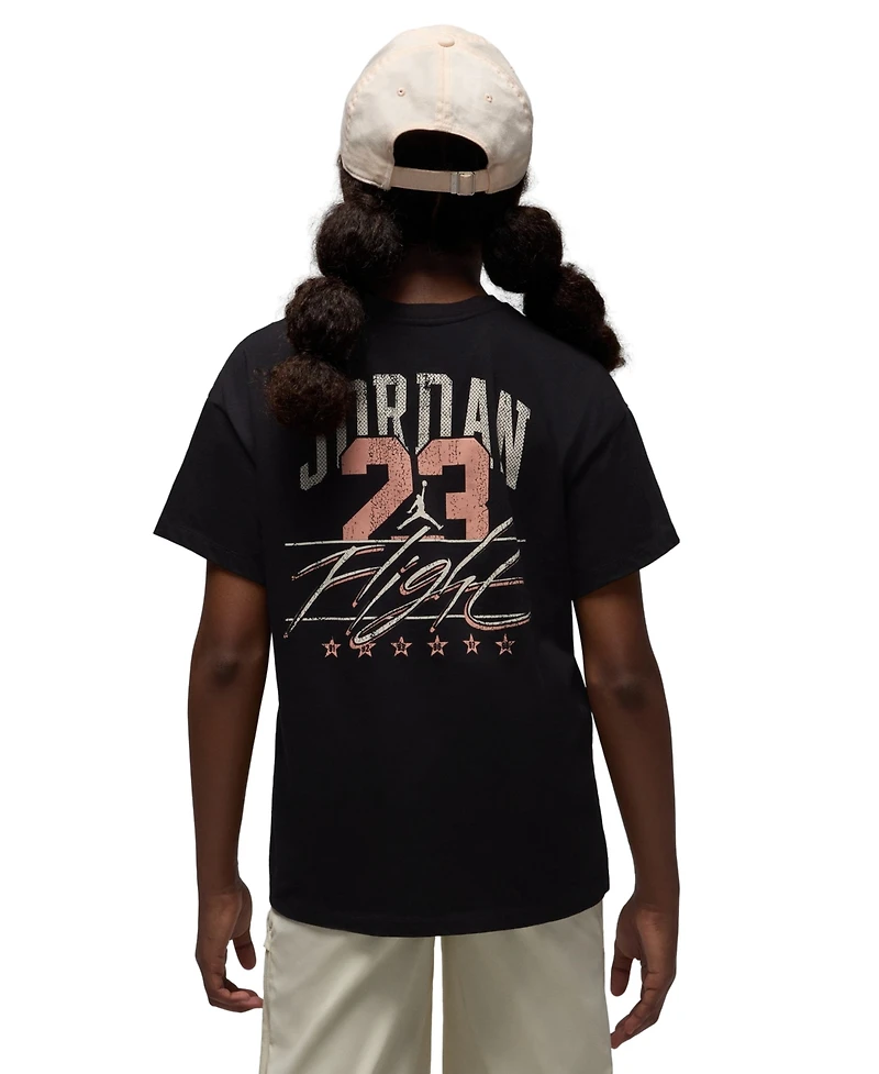 Jordan Big Girls Distressed Collegiate T-Shirt