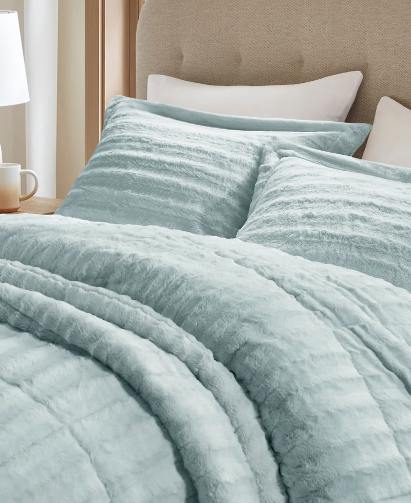 Madison Park Duke Reversible Faux Fur 3-Pc. Comforter Set