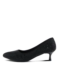 Patrizia Tyanna Women's Kitten Heel Pump Textile Upper With Crystal Details