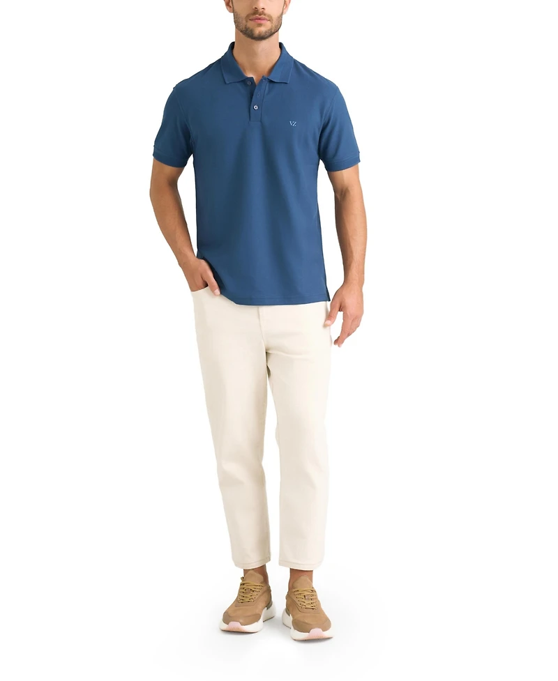 Velez Men's semi-fit polo shirt with jacquard detail
